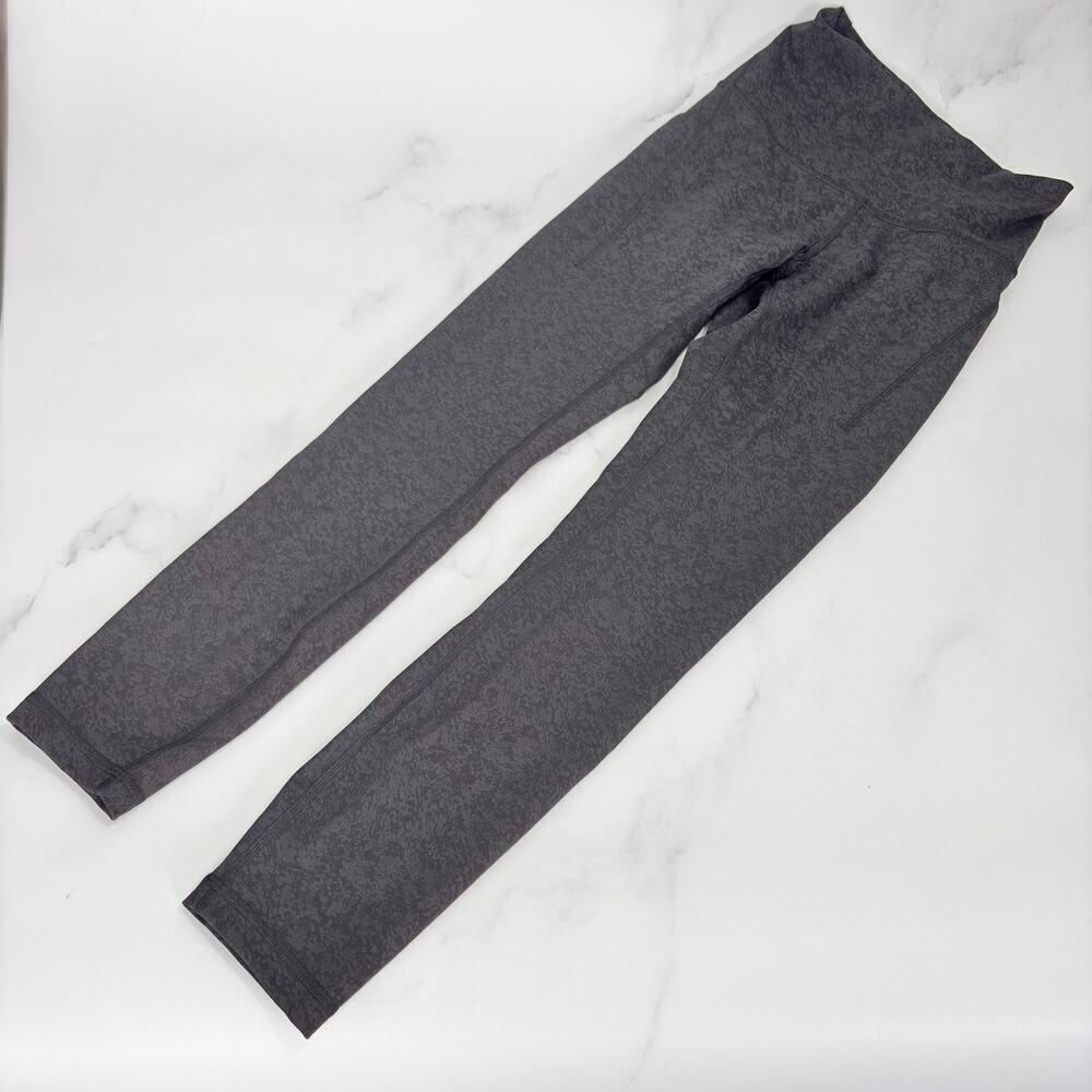 Lululemon Leggings Yoga Athleisure Hi Rise Size Small Black & Grey Like New